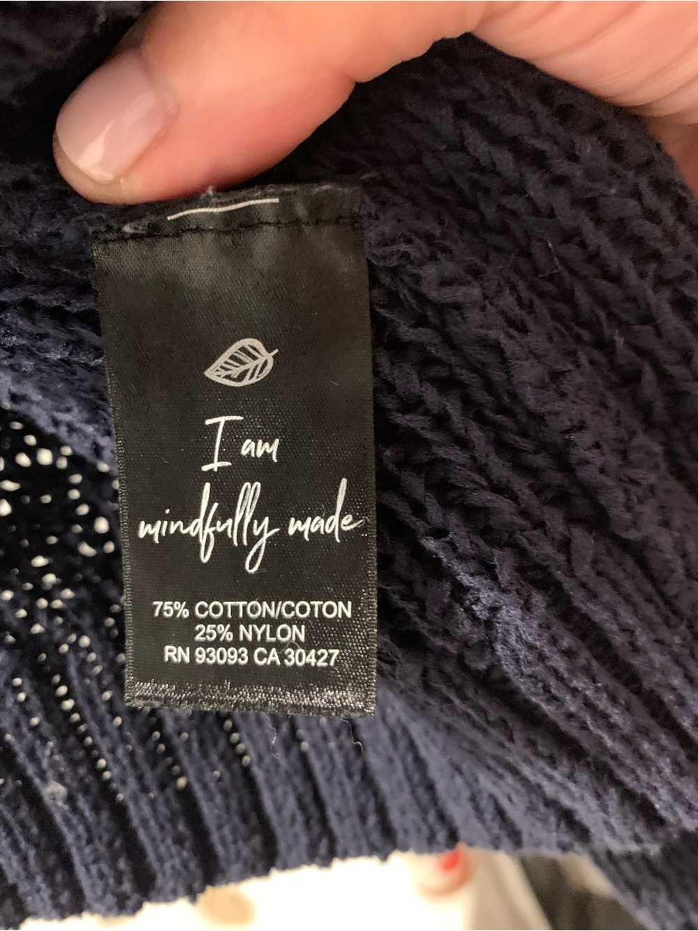 NIC+ZOE Dark Navy Button-Front Ribbed Cardigan - Picture 3 of 5